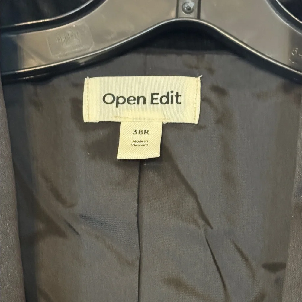 OPEN EDIT Velvet Dinner Jacket In Black